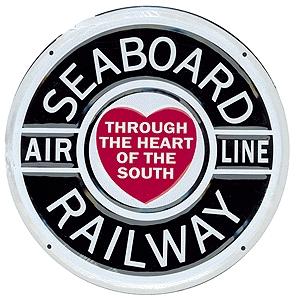 Microscale Embossed Die-Cut Metal Sign - Seaboard Air Line Model Railroad Print Sign #10019