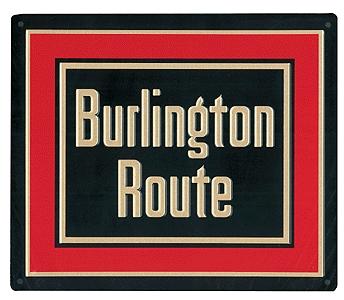 Microscale Embossed Die-Cut Metal Sign - Chicago, Burlington & Quincy Model Railroad Print Sign #10023