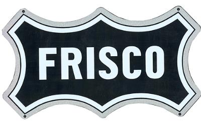 Microscale Embossed Die-Cut Metal Sign St. Louis San Franciso Frisco Model Railroad Print Sign #10028