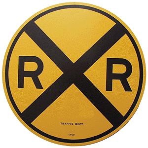 Microscale 18 Heavy Duty Aluminum Sign - Railroad Crossing Model Railroad Print Sign #10201