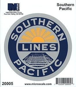 Microscale 4 Die-Cut Vinyl Stickers - Southern Pacific Model Railroad Print Sign #20005