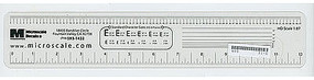 Microscale Clear (See-Through) HO Scale Ruler Model Railroad Scratch Supply #31