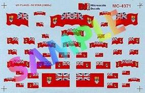 Canadian Flags Red w/Union Jack in Field (1870-1965) HO Scale Model Railroad Decal #4371
