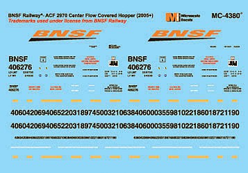 Microscale BNSF ACF Cntr Flw Cvr Hop - HO-Scale