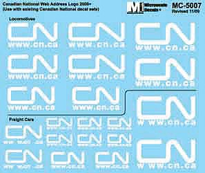 Microscale CN Web Address Logo Vari - HO-Scale