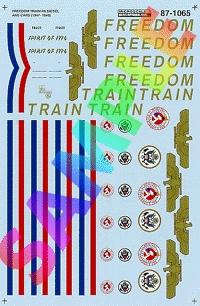 Microscale Freedom Train 1947-1949 ALCO PA Diesel & Passenger Cars N Scale Model Railroad Decal #601065