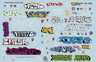 Microscale Graffiti Decal Set Urban Graffiti N Scale Model Railroad Decal #601320
