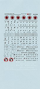 Microscale Great Northern Gray Scheme ACF Centerflow N Scale Model Railroad Decal #601336