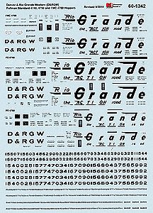 Microscale DRGW Covered Hoppers FMC 4700 & P-S 4740 or 4750 N Scale Model Railroad Decal #601342