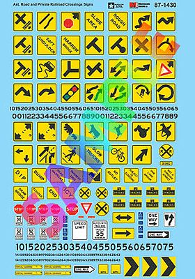 Microscale Misc. Road Signs, Parking Signs & Clearance Signs N Scale Model Railroad Decal #601430