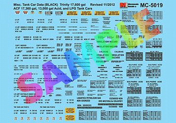 Microscale Tank Car Data Black Lettering N Scale Model Railroad Decal #605019