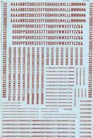 Microscale Alpha Con Gothic Red N Scale Model Railrod Decal #70025