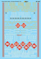 Microscale REA 50' Refrigerator Car logos (1953 - 1967)