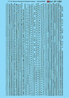Microscale Stencil Lettering for Patches & Leasers Diesels Black HO Scale Model Railroad Decal #871285