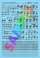 Microscale DRGW Covered Hoppers; FMC 4700 & P-S 4740 or 4750 HO Scale Model Railroad Decal #871342
