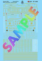 Microscale Southern Railway Steam , Gold Leaf & Double Striping HO Scale Model Railroad Decal #871409 Microscale Southern Railway Steam , Gold Leaf & Double Striping HO Scale Model Railroad Decal #871409
