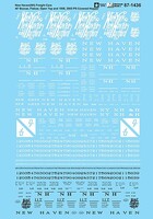 Microscale New Haven 40' Boxcar, Flatcar, Open Top & Covered Hopper HO Scale Model Railroad Decal #871436