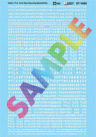 Microscale NAHX, PTLX, TLCX Style Reporting Marks White HO Scale Model Railroad Decal #871484
