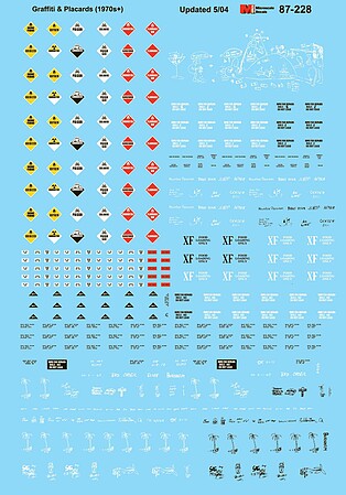 Microscale Placards & Graffiti HO Scale Model Railroad Decal #87228