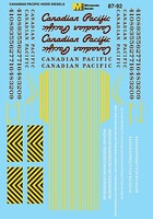 Microscale Canadian Pacific Hood Unit Diesel markings 1945-1969