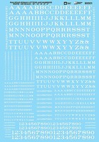 Microscale Alphabets & Numbers Railroad Roman White HO Scale Model Railroad Decal #90001