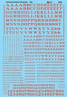 Microscale Alphabets & Numbers Railroad Roman Red