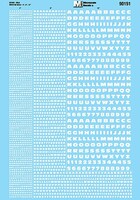 Microscale Alphabets & Numbers Extra Bold Modern Gothic White