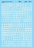 Microscale Alphabets & Numbers Gothic Block Letters 22'' White HO Scale Model Railroad Decal #90311 Microscale Alphabets & Numbers Gothic Block Letters 22'' White HO Scale Model Railroad Decal #90311