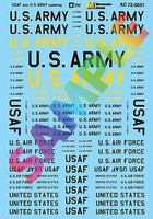 Microscale USAF & US Army Lettering 1/72 Scale