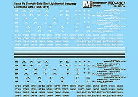 Ltwt Bagg & Exp Cars ATSF - HO-Scale
