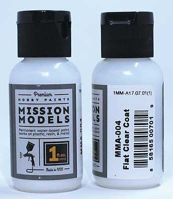 Mission Additive Flat Clear Coat 1oz Hobby and Model Acrylic Paint #a4