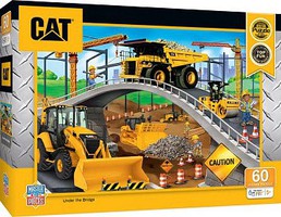 Masterpiece Caterpillar- Construction Vehicles Under the Bridge Puzzle (60pc)