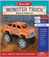 Masterpiece Build & Paint- Monster Truck Wood Kit w/Paint & Brush