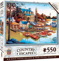 Masterpiece Country Escapes- Peaceful Easy Evening at Old Time Marina Puzzle (550pc)