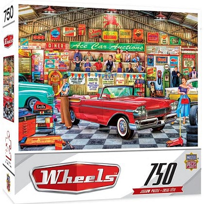 Masterpiece Wheels- The Auctioneer Classic Cars Puzzle (750pc)