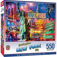 Masterpiece Greetings From- New York City Stars of Broadway Collage Puzzle (550pc)