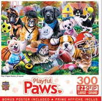 Masterpiece Playful Paws- Play it Again Sports (Cats & Dogs) EzGrip Puzzle (300pc)