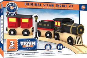 Masterpiece Lionel Original Steam Engine Wooden Train Set (3pc)