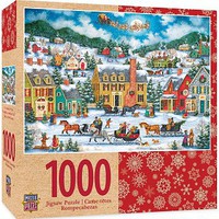 Masterpiece Season's Greetings- Christmas Eve Fly By (Santa on Sleigh) Puzzle (1000pc)