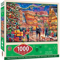 Masterpiece Season's Greetings- Christmas Village Square Puzzle (1000pc)