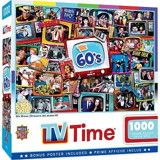 Masterpiece TV Time- 1960s Shows Collage Puzzle (1000pc)