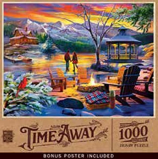 Masterpiece Time Away- Frozen Harmony Couple in Winter Country Scene (1000pc)