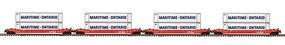 MTH-Electric O 4-Car Husky Stack Set CP Rail