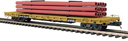 MTH-Electric O 60 Flat w/Pipe Load, TTX #93150