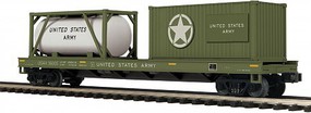 MTH-Electric US ARMY FLAT W/CONTAINERS MTH-Electric US ARMY FLAT W/CONTAINERS