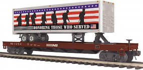 MTH-Electric O Flat Car w/ 40' Trailer, NS #11254 MTH-Electric O Flat Car w/ 40' Trailer, NS #11254