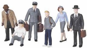 MTH-Electric O Bus Station Employee & Patron Figures #4/6pc