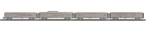 MTH-Electric O-27 60' Streamline Passenger Cars, SF #3412 (4) MTH-Electric O-27 60' Streamline Passenger Cars, SF #3412 (4)