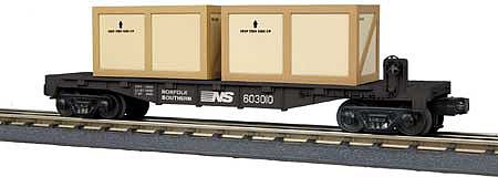 MTH-Electric O-27 Flat w/2 Crates, NS