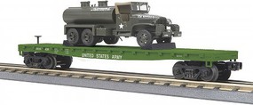 MTH-Electric O-27 Flat Car w/6x6 Tank Truck, USARM MTH-Electric O-27 Flat Car w/6x6 Tank Truck, USARM